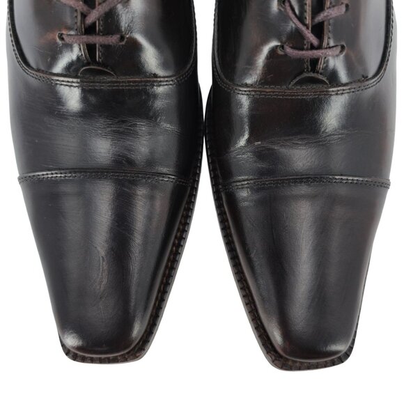 Melvin and Hamilton Mens 6D / 38EU Dark Brown Leather Dress Shoes Cap-toe Oxford - Picture 13 of 14